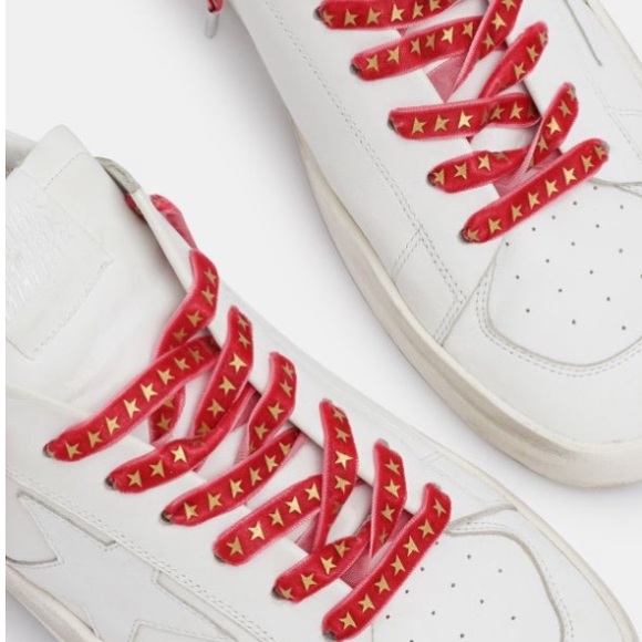 Golden Goose Red Velvet Laces 